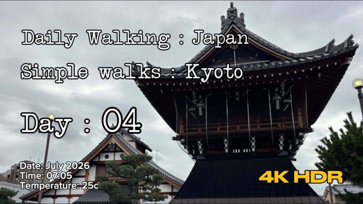 Japan Walking Tour | Kyoto | Daily simple walk series | City Walk | 4k HDR | Ambient sound/real view