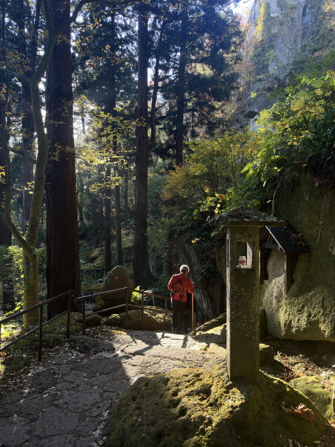 I took this while walking through a quiet mountain temple area in Japan.
