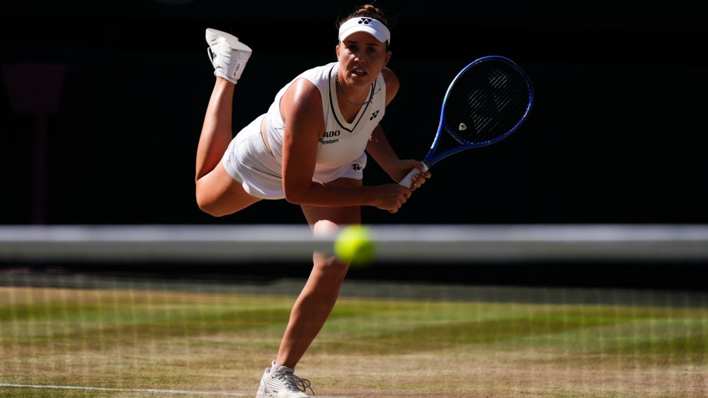 Linda Nosková Wins Wimbledon Women’s Final in Japanese Brand Yonex Linda Noskova of the Czech Republic during her Ladies' Singles Final match against Karolina Muchova of the Czech Republic on day thirteen of the 2026 Wimbledon Championships at the All England Lawn Tennis and Croquet Club, London. Picture date: Saturday July 11, 2026. (Photo by Mike Egerton/PA Images via Getty Images)