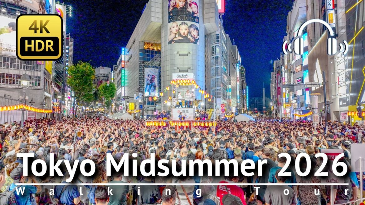 Starts with Fireworks and Ends with Bon Dance: Tokyo Midsummer 2026 Walking Tour  [4K/HDR]