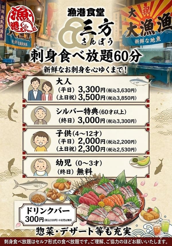 Lunch all-you-can-eat buffet pricing