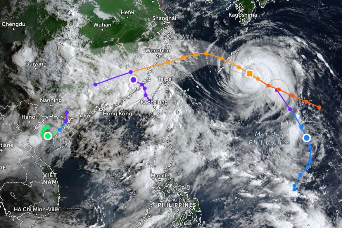 Three storms active in Pacific as Saudel nears Okinawa DTiNews