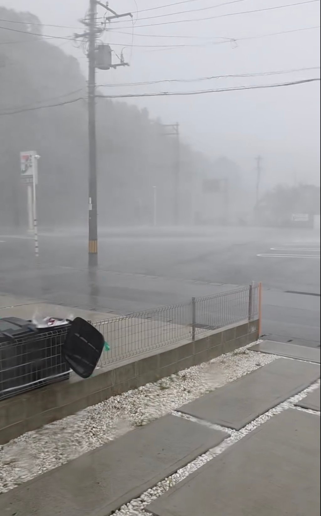 One social media user has said northern Okinawa is experiencing “extremely heavy wind and rain”. Photo: Threads/papatravellerhk