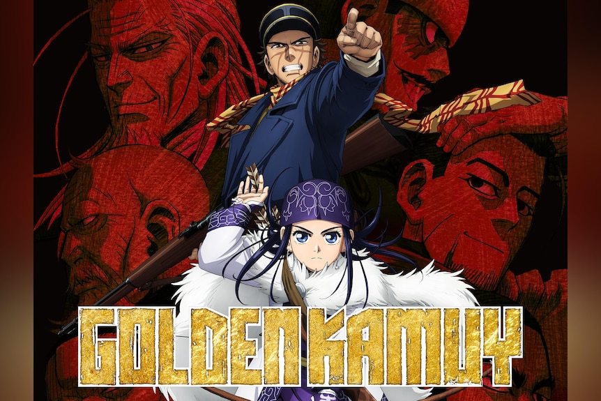 A promotional poster for the show Golden Kamuy.
