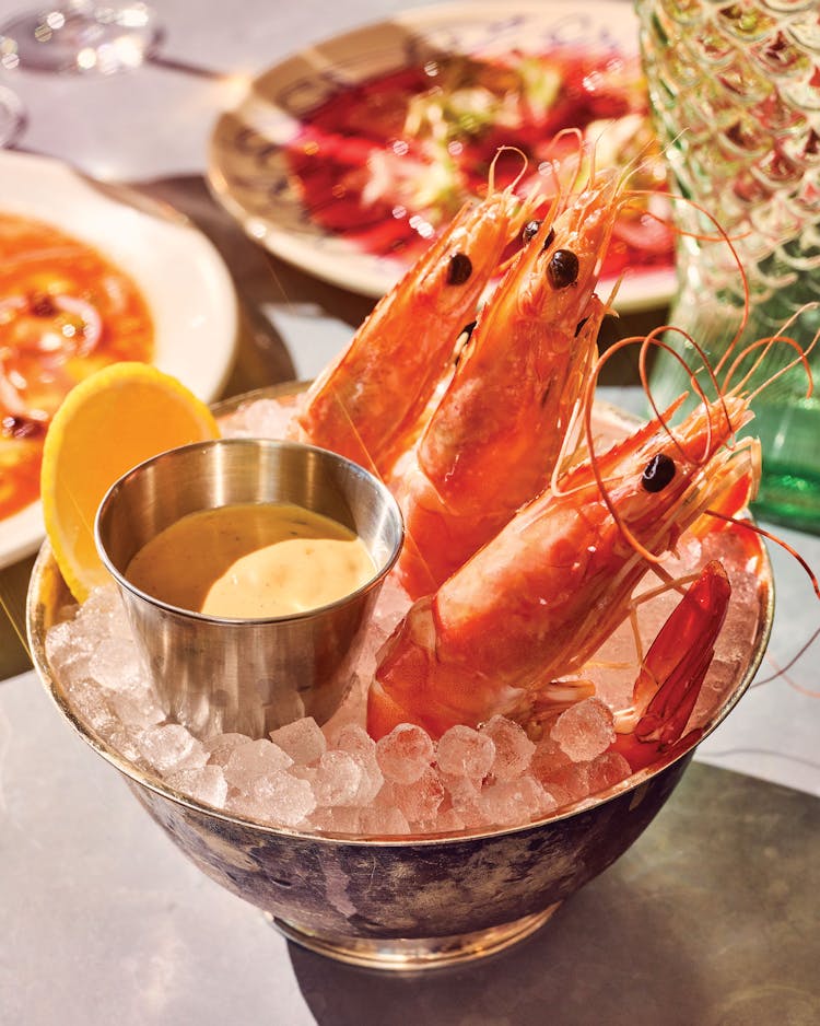photo of shrimp on ice
