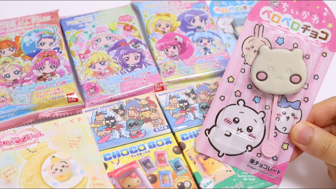 [New Candy Toys!] Sun-Tanned Sanrio, Chiikawa & Precure 5th Anniversary Wafers Unboxing!