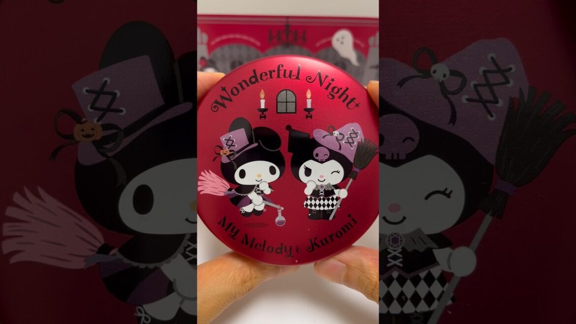 [Sanrio Halloween] My Melody & Kuromi Cute Cookie Tins! Japanese Wafer Gaufres #shorts