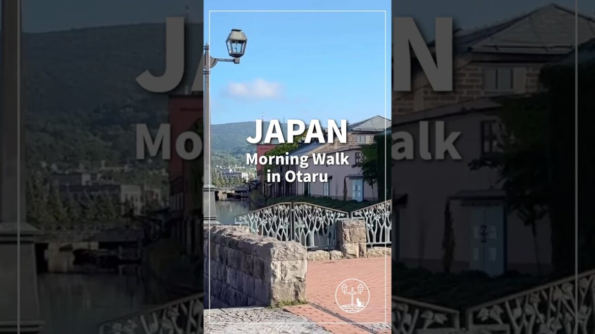 Japan Walking Tour in Otaru, Hokkaido | Otaru Canal in the Fresh Green Morning Light