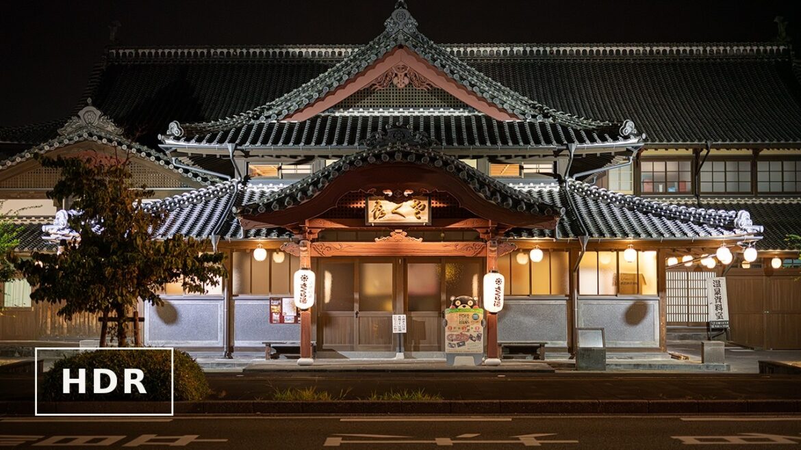 [HDR] Yamaga, Kumamoto, Japan - Walking the Summer Night Onsen Town | DJI Osmo Pocket 4P