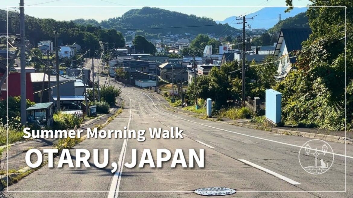 Japan Walking Tour in Otaru, Hokkaido | Shioya Kaido from Otamoi to Naebo Park | No Talking