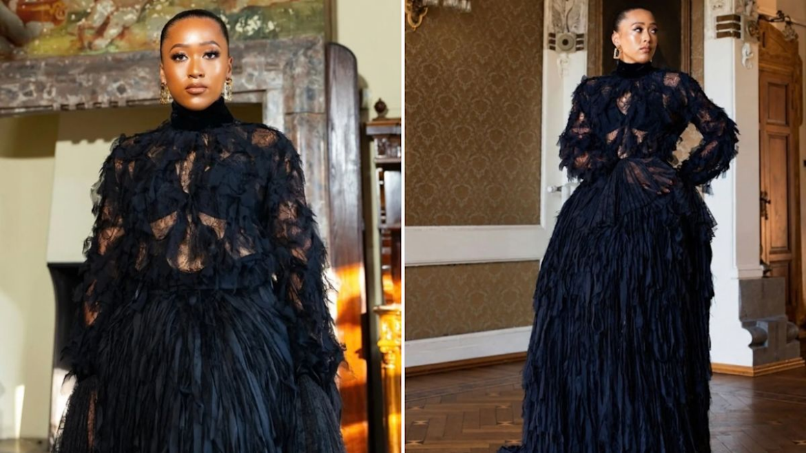 Naomi Osaka looks almost unrecognizable in a gothic Roberto Cavalli look at Milan Fashion Week