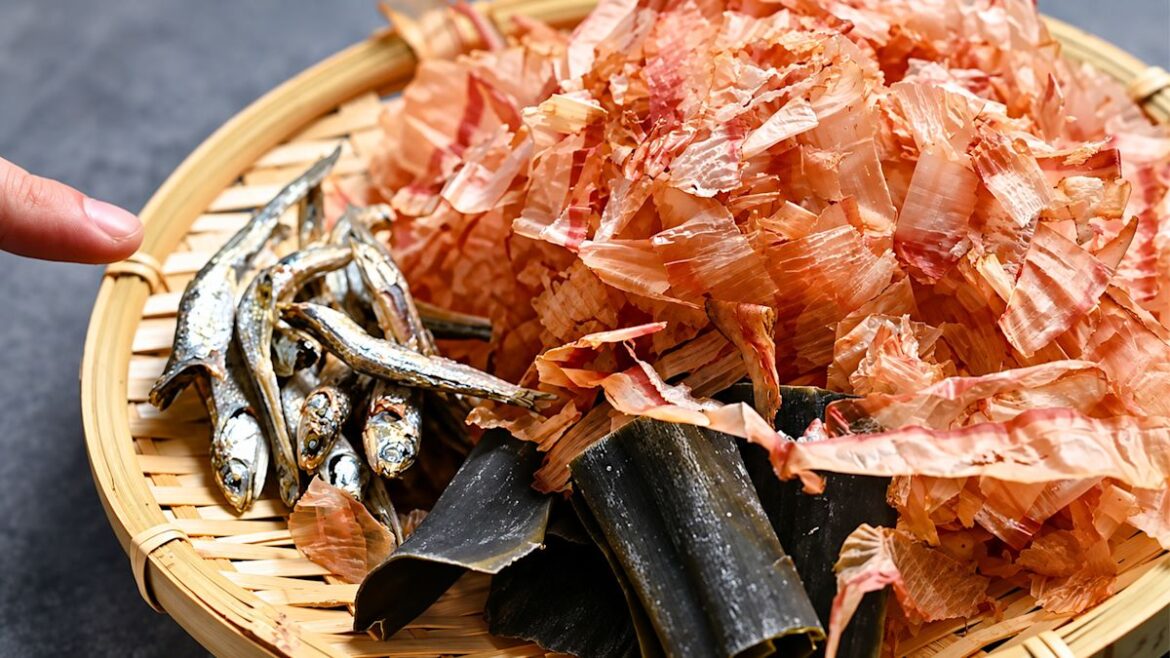 Japanese Awase Dashi with Kombu, Niboshi and Bonito Japanese Awase Dashi with Kombu, Niboshi and Bonito