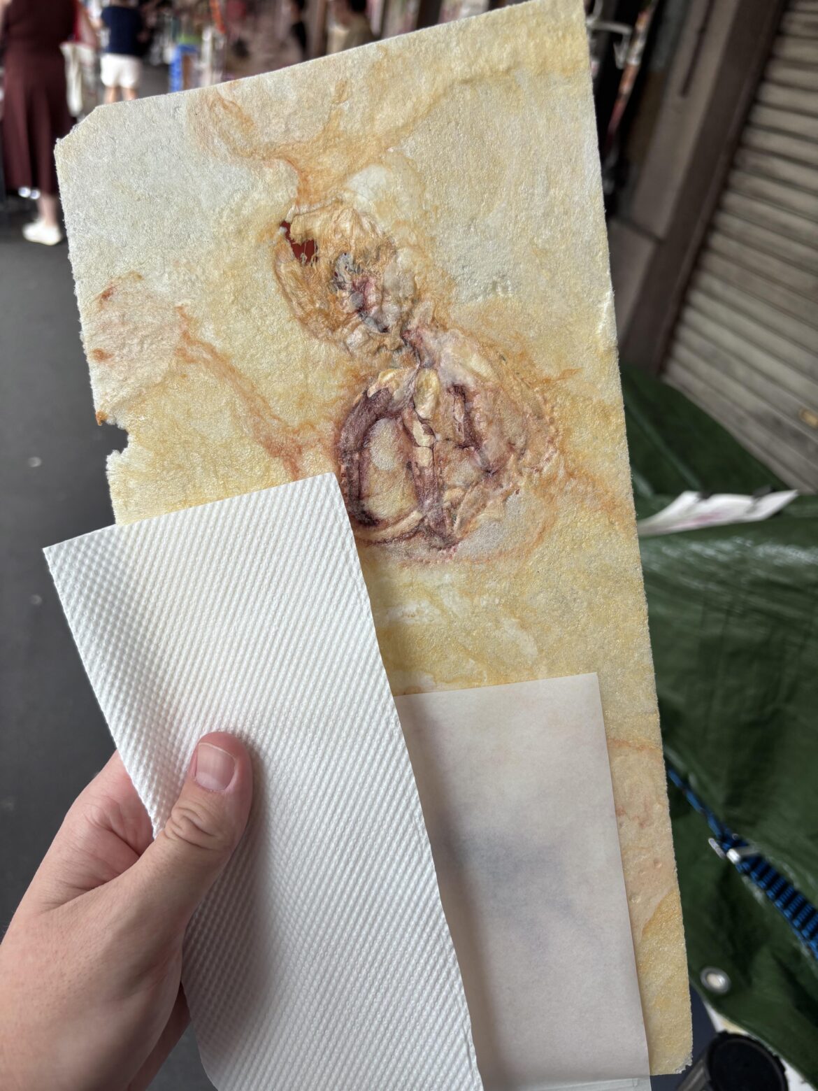 Giant Octopus cracker in Tsukiji Market today
