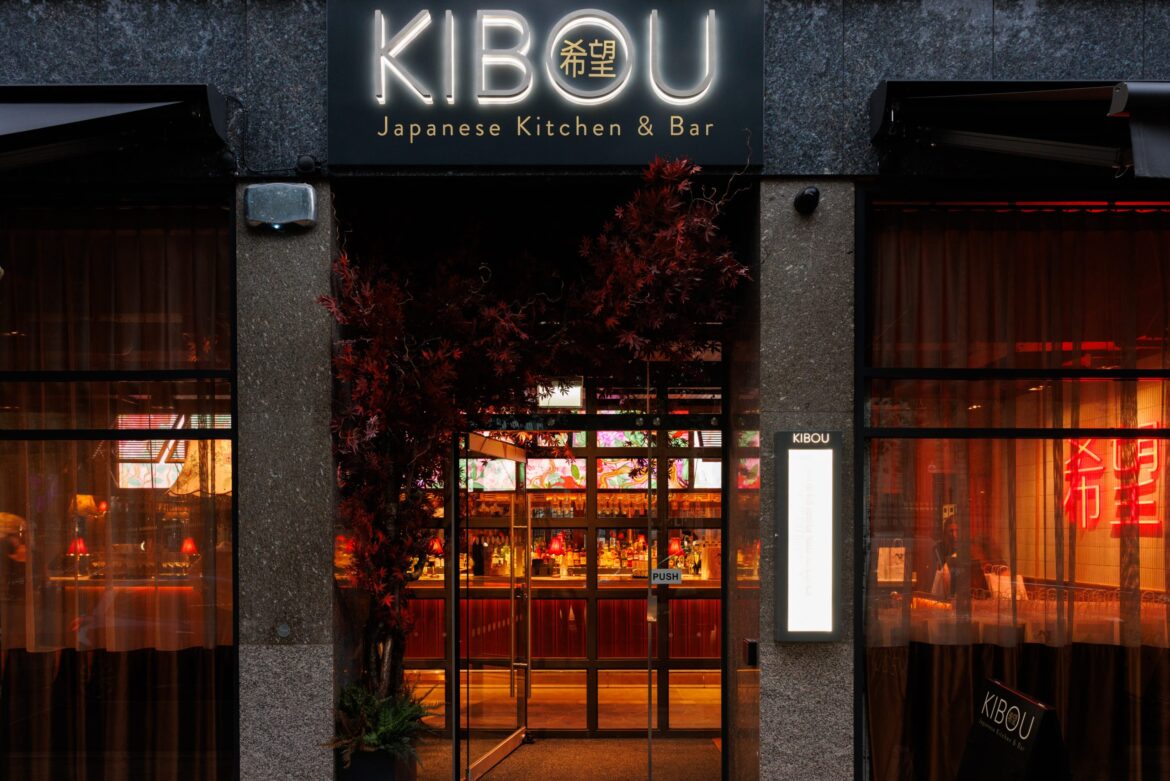 Inside KIBOU glamorous Japanese restaurant in Birmingham city centre