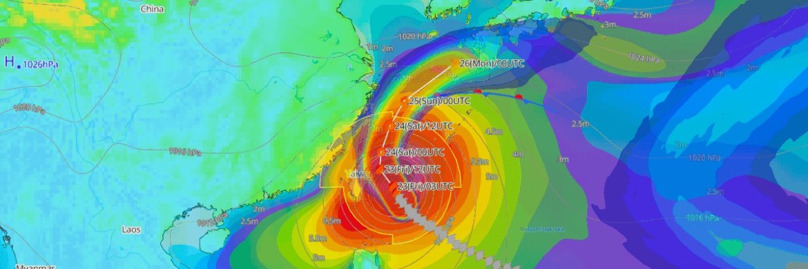 Update: Large Typhoon No. 30 (Champi) to Pass Closest to Sakishima Islands by Oct. 24, Then Head Toward Kyushu