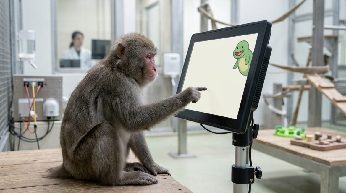 Japanese Macaques Played a Puppet Game for No Reward and Favored the Button That Was Just Unpredictable Enough Editorial Illustration via AI